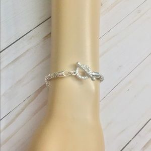 Silver toggle bracelet